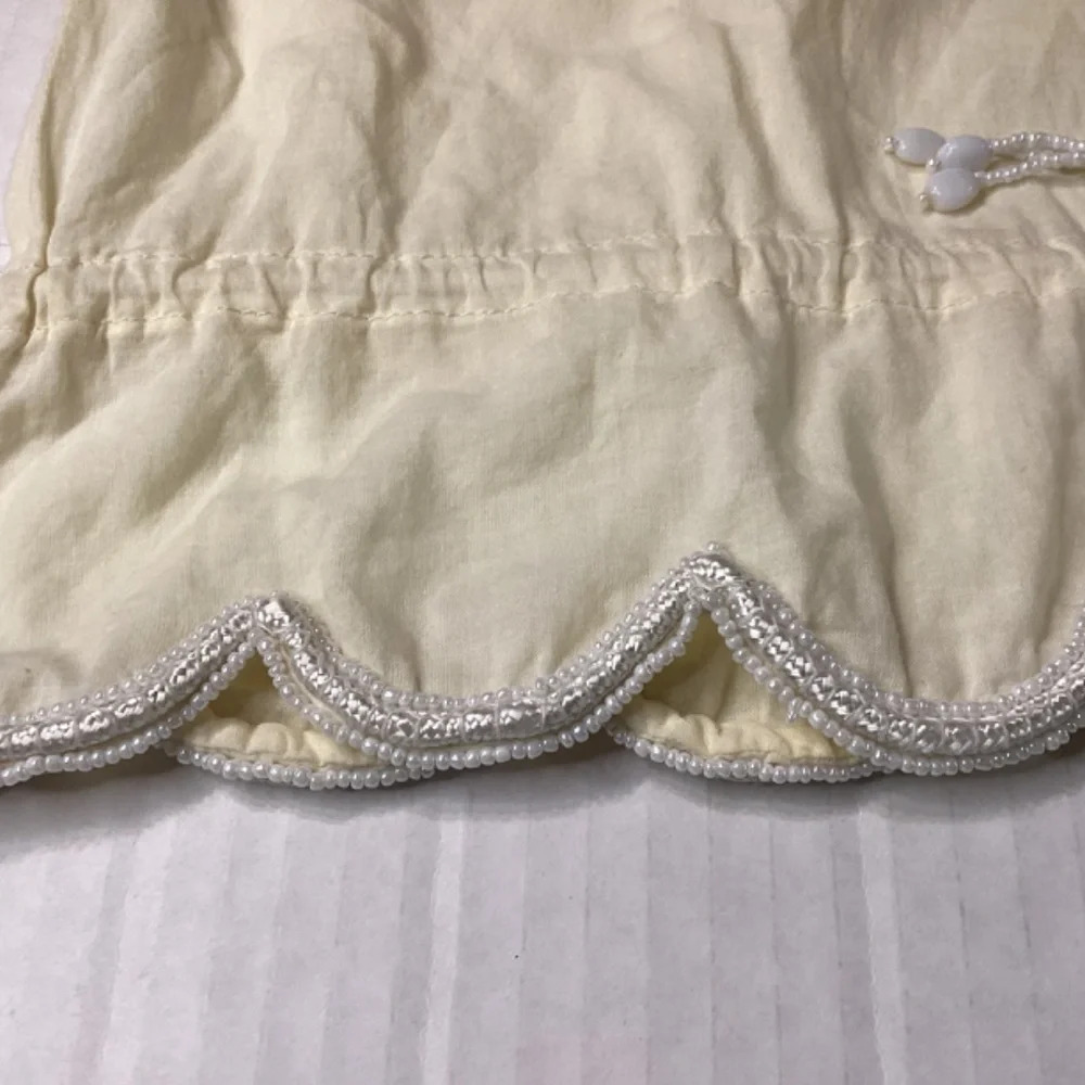 Monique Leshman Blouse Size M Romantic Boho Beads & Sequins Glam Prairie Fairy - Picture 11 of 11